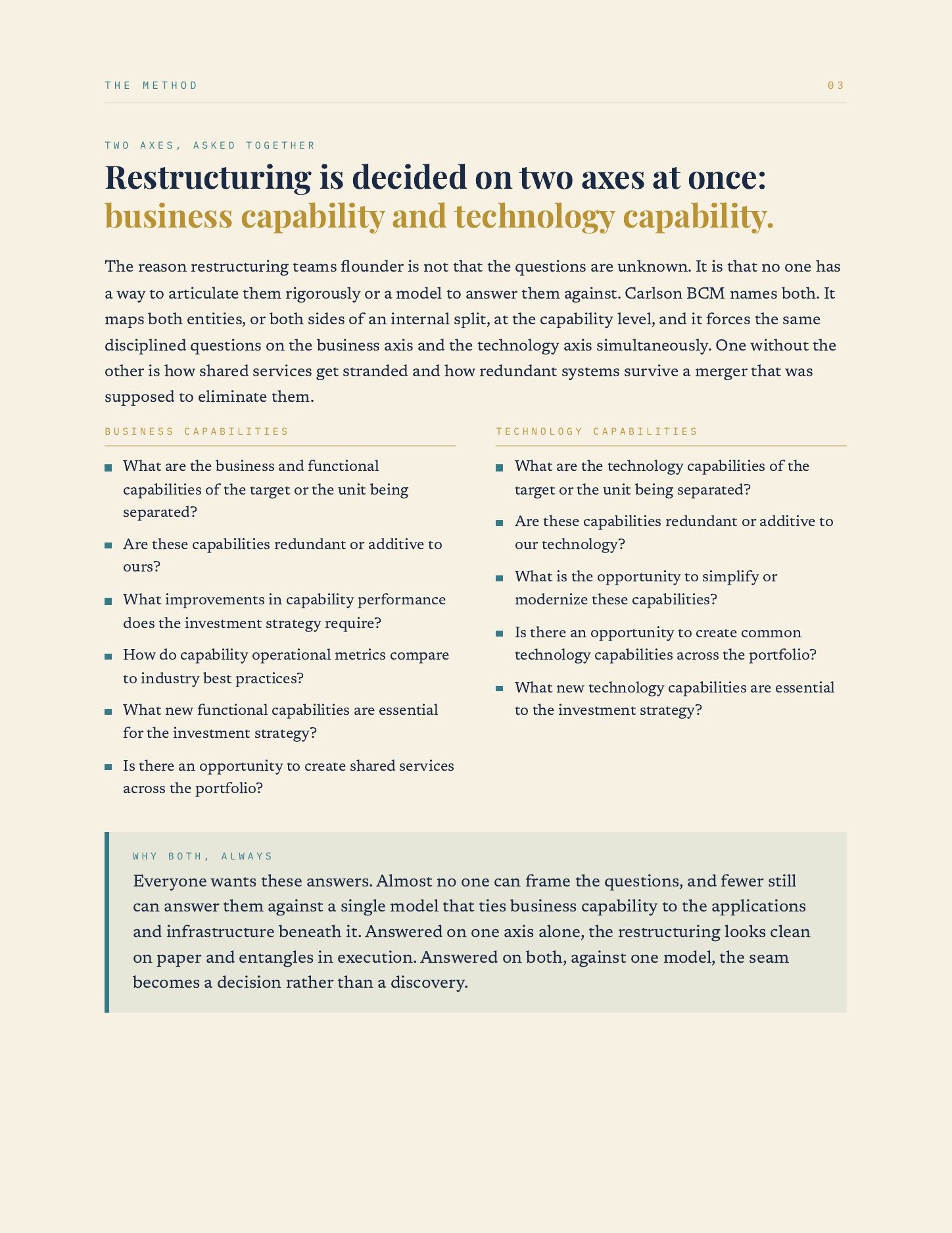 Carlson BCM for Restructuring, page 4