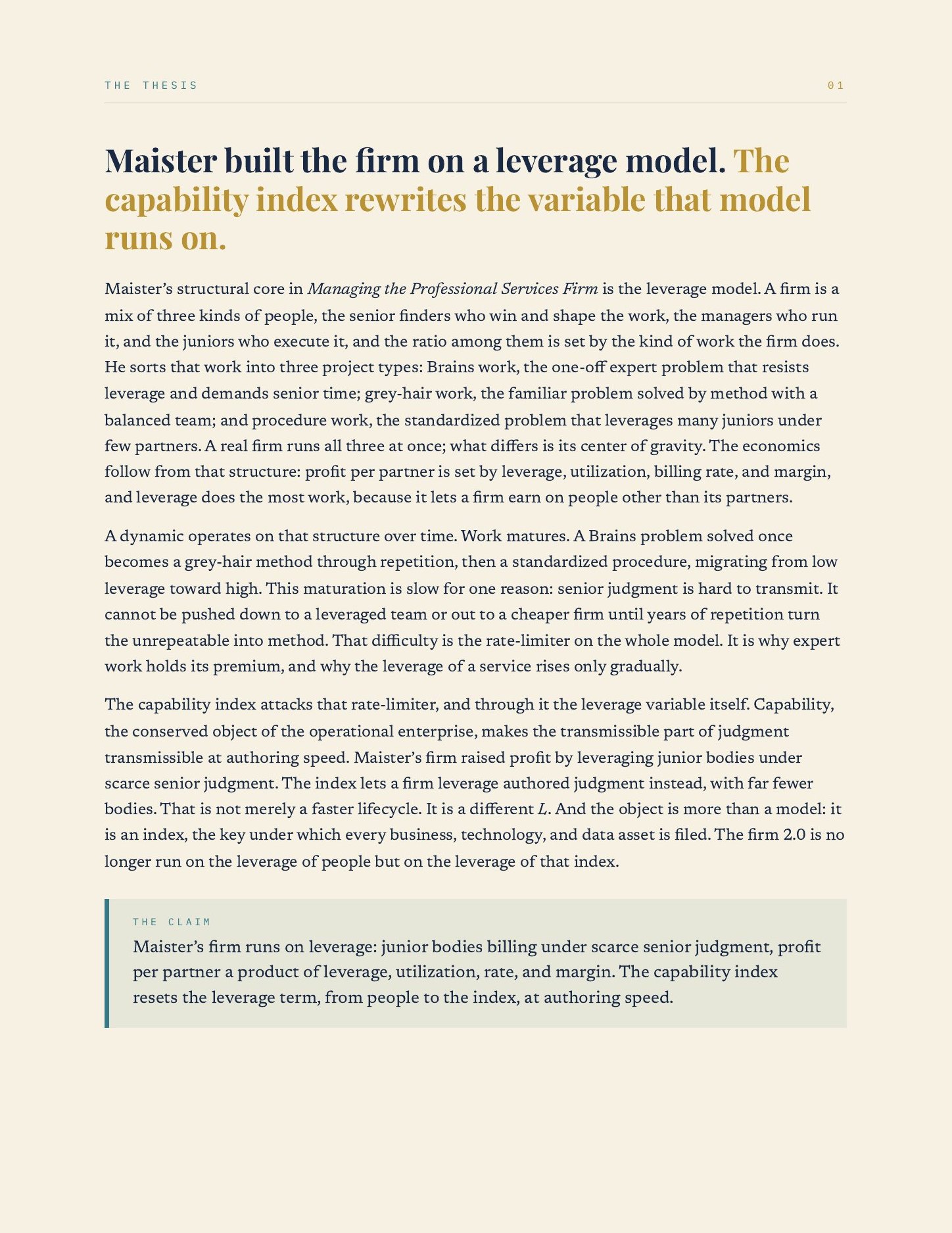 Managing the Professional Services Firm 2.0, page 2
