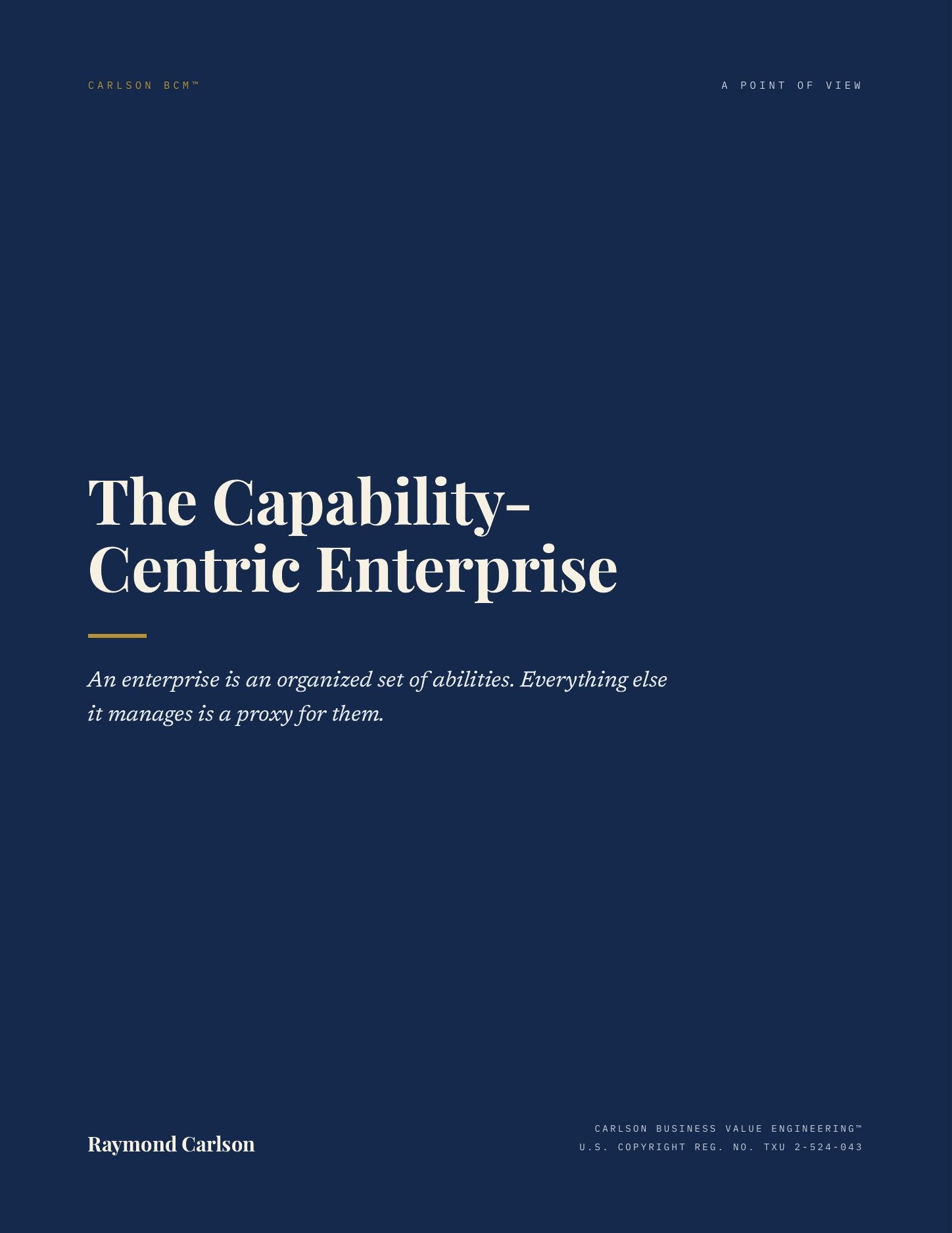 The Capability-Centric Enterprise, page 1