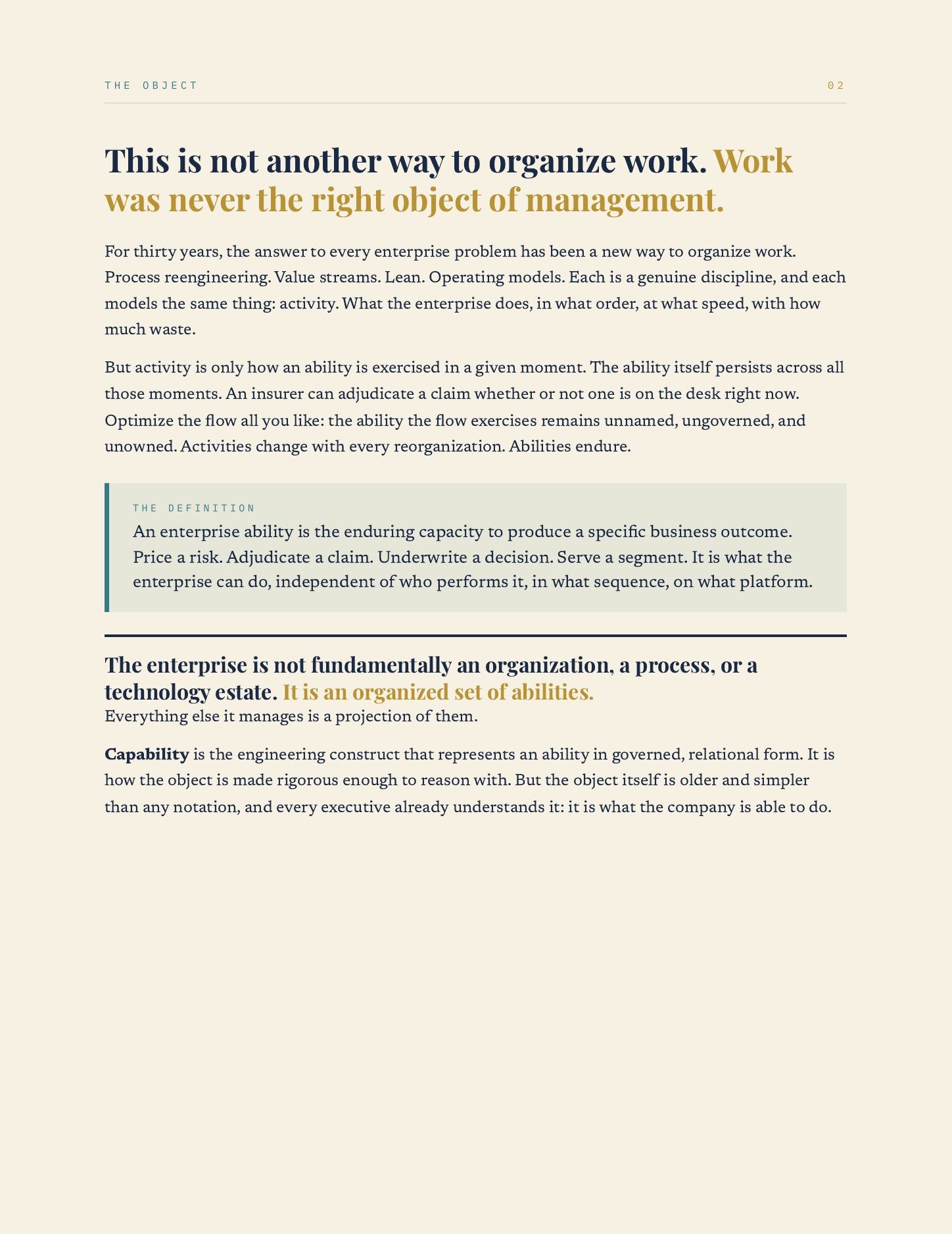 The Capability-Centric Enterprise, page 3