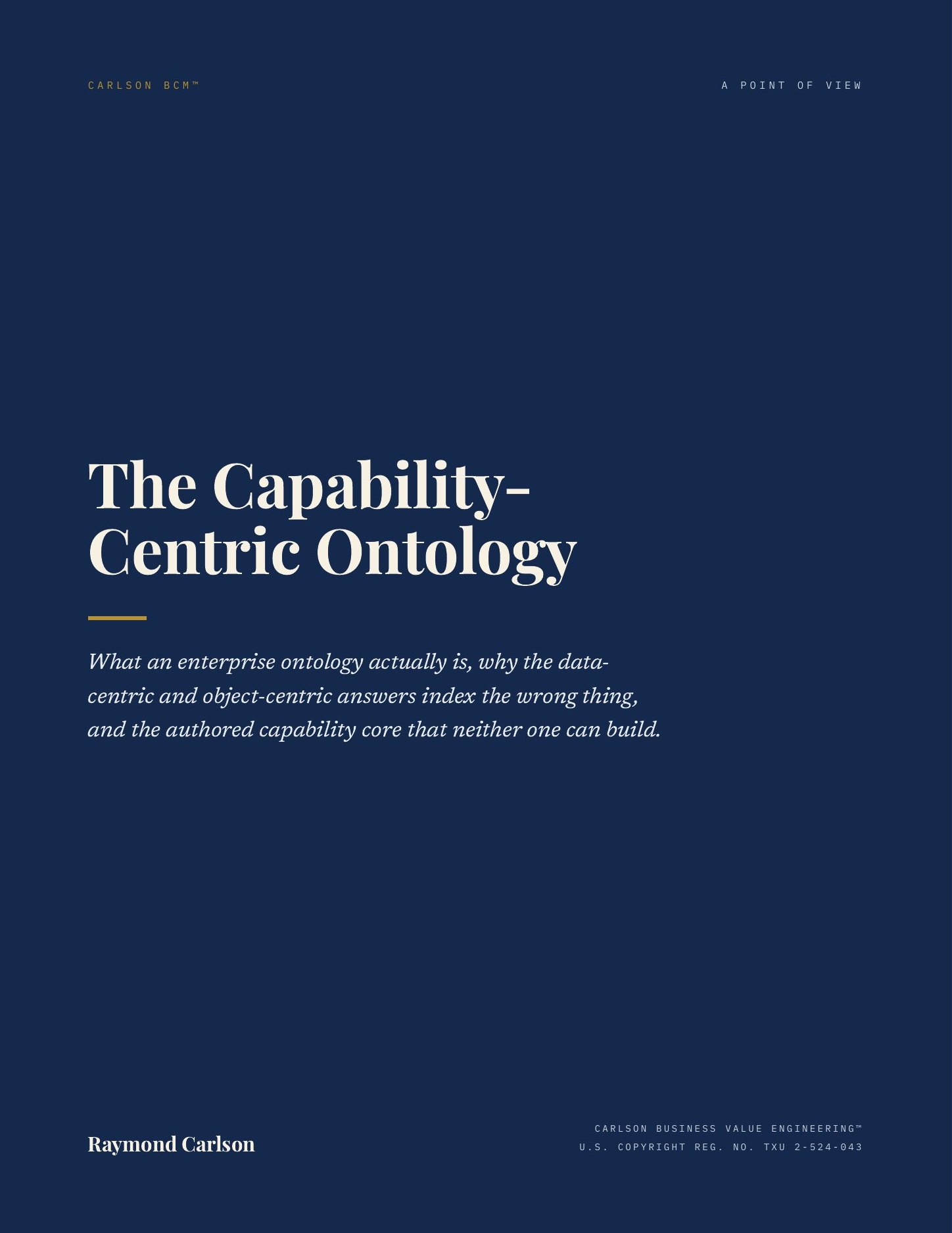 The Capability-Centric Ontology, page 1