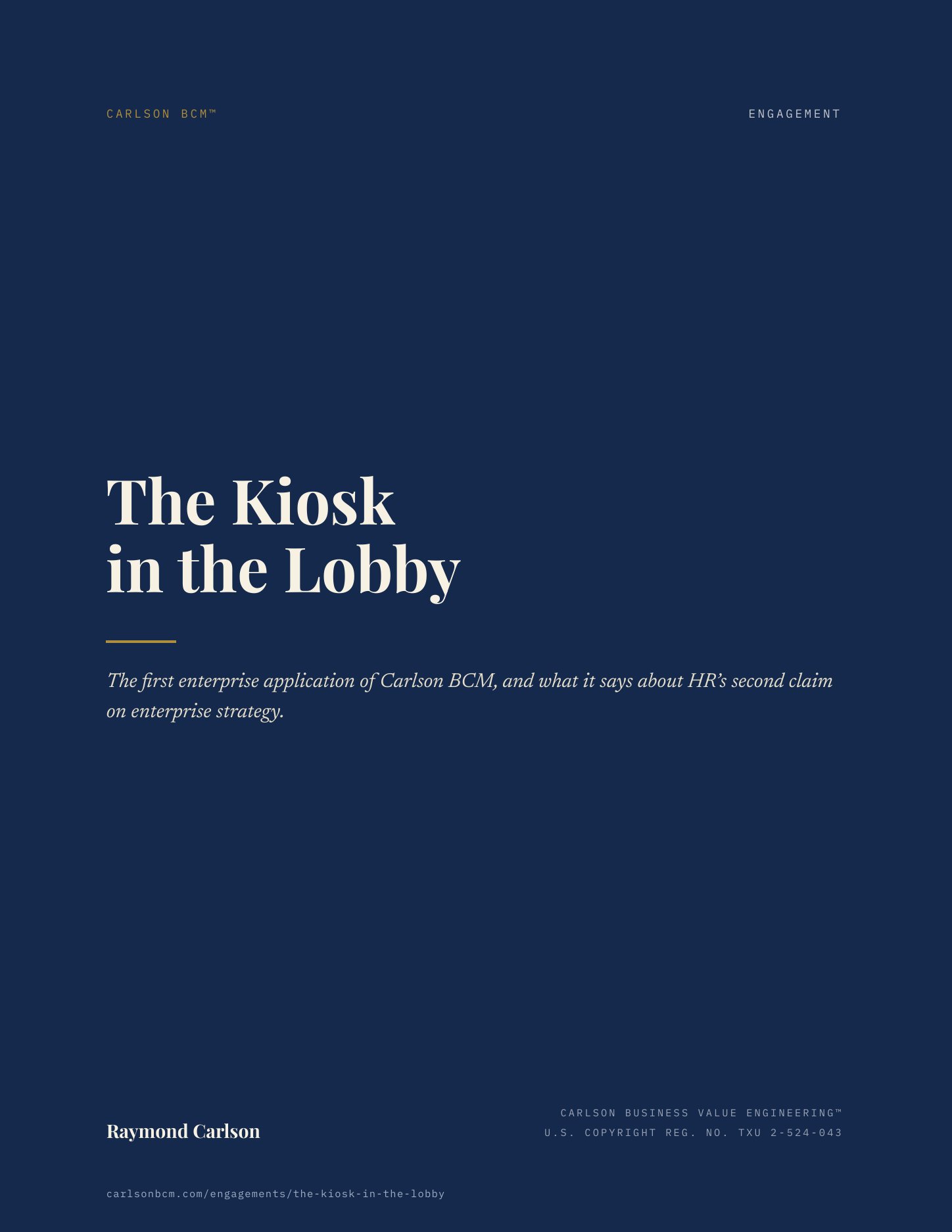 The Kiosk in the Lobby, page 1