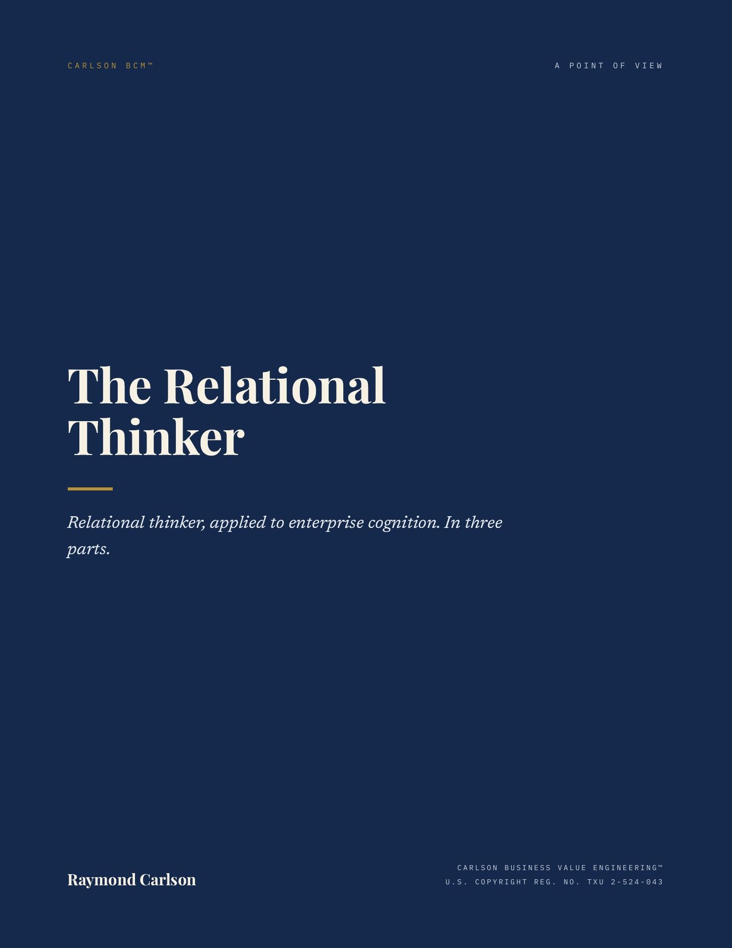 The Relational Thinker, page 1