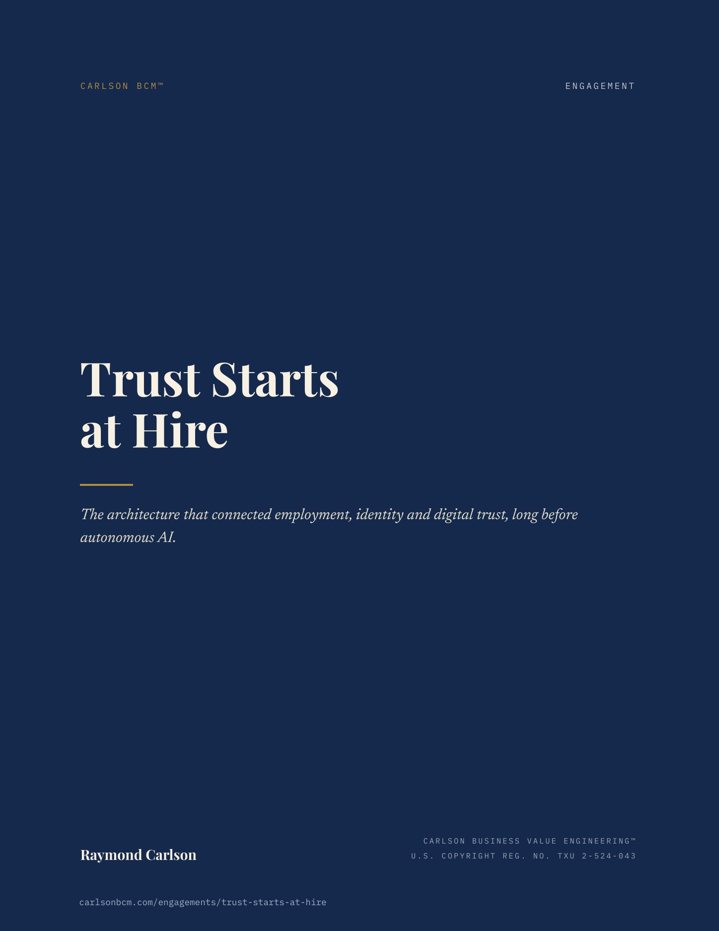 Trust Starts at Hire, page 1
