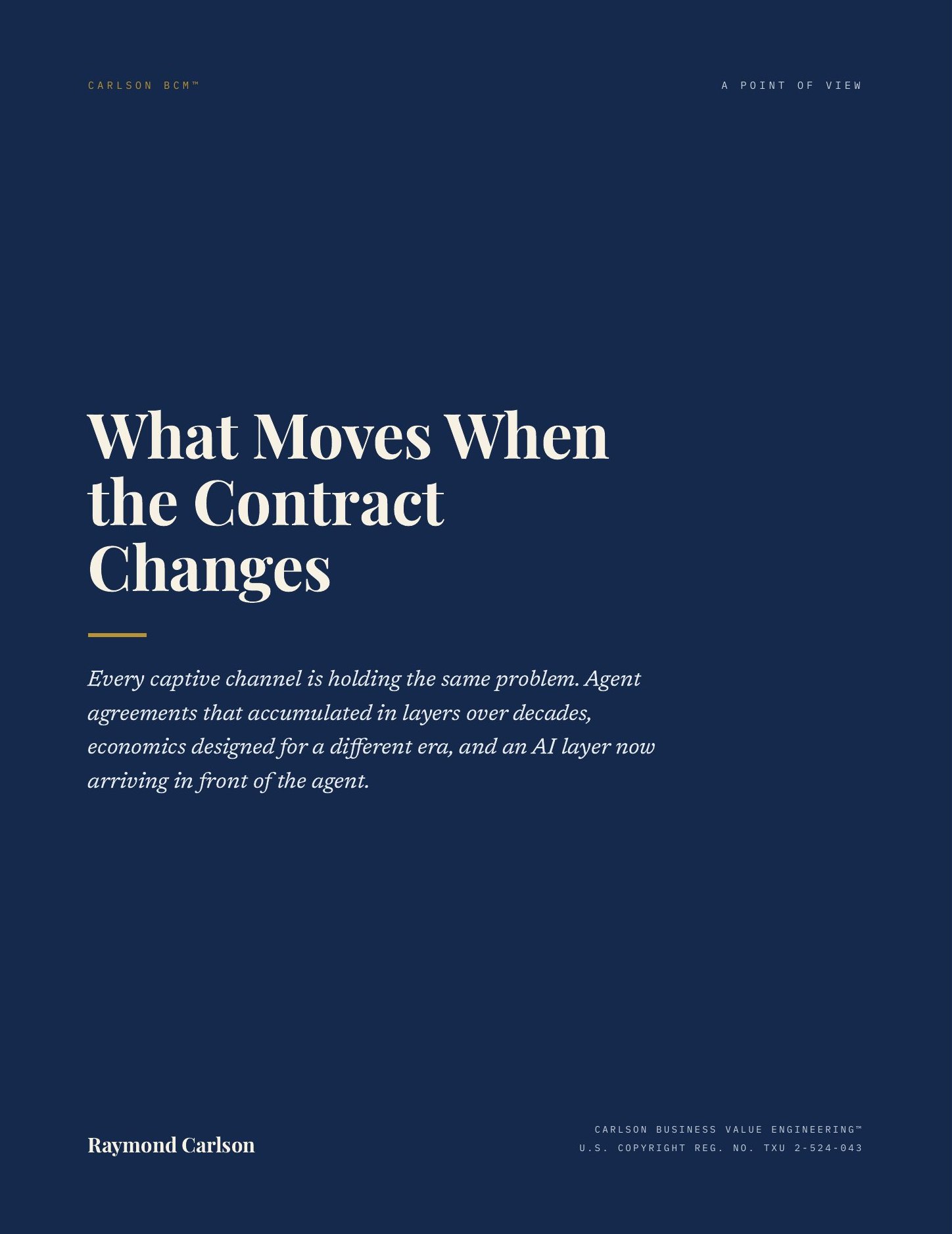 What Moves When the Contract Changes, page 1