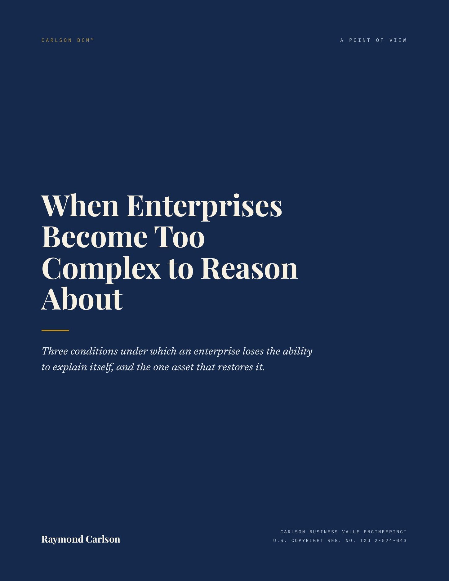 When Enterprises Become Too Complex to Reason About, page 1