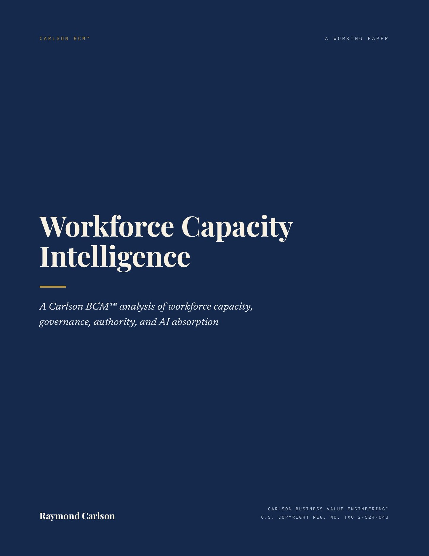 Workforce Capacity Intelligence, page 1