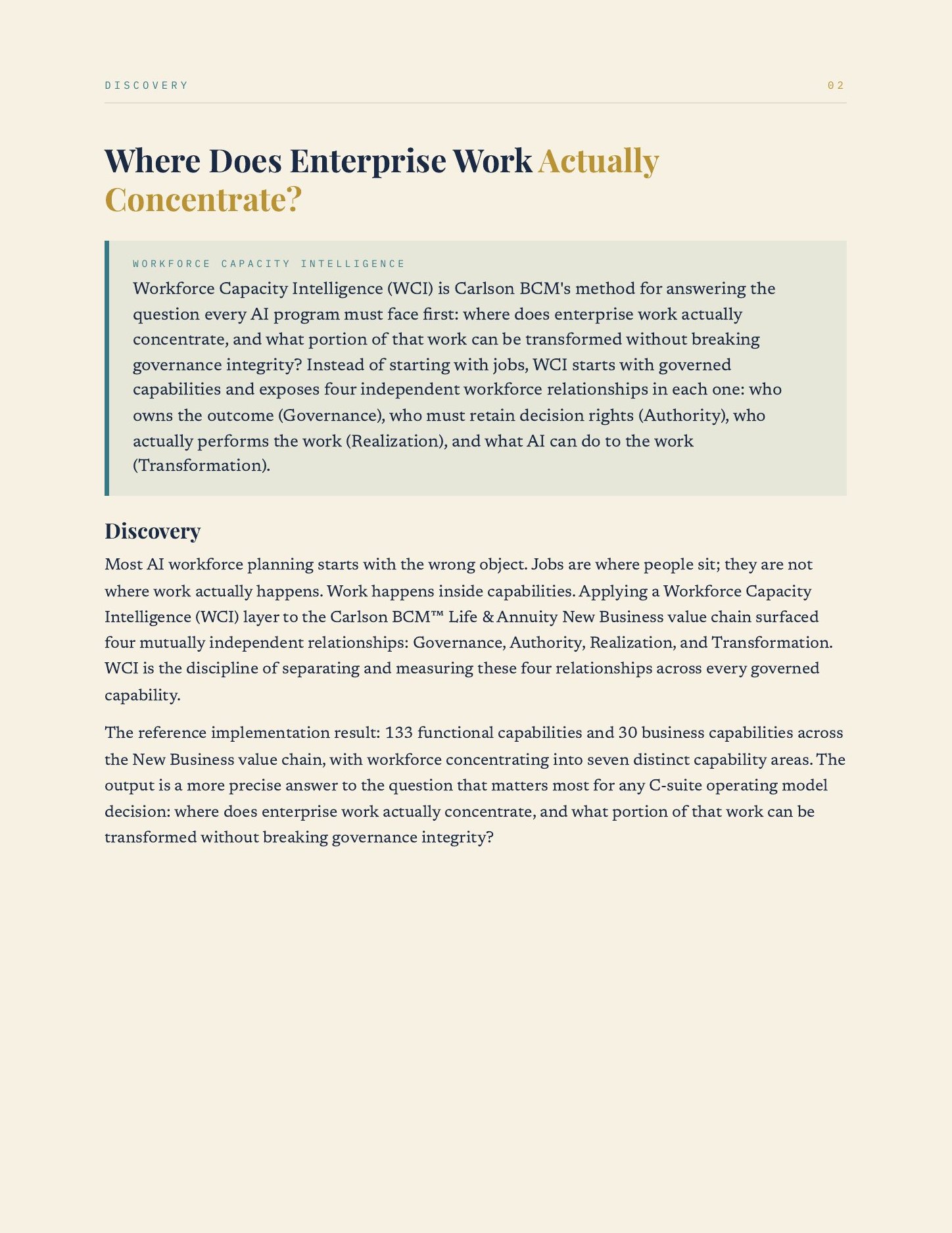 Workforce Capacity Intelligence, page 3